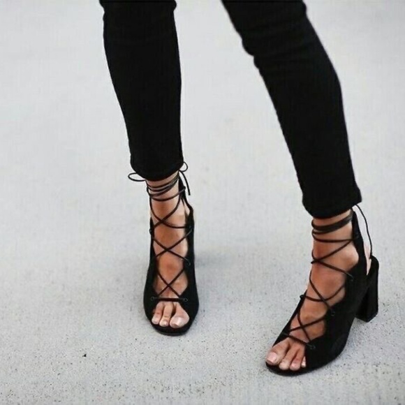 SAINT LAURENT BABIES LACE-UP HEELS - 37 - Picture 7 of 7